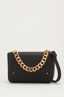 Chain Detail Flapover Bag
